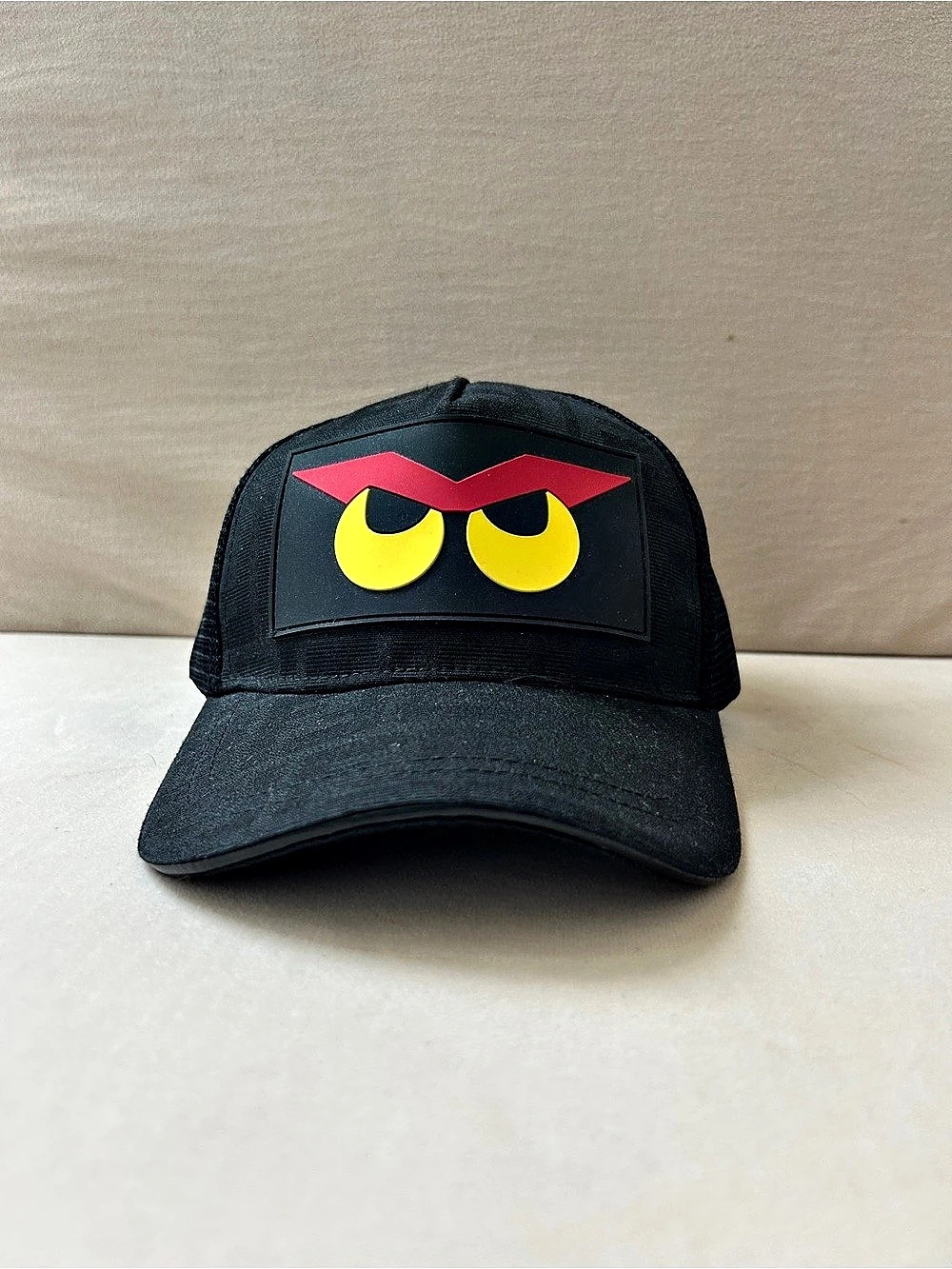 Fendi Bag Bugs Monster Eyes Baseball Cap Black & Yellow